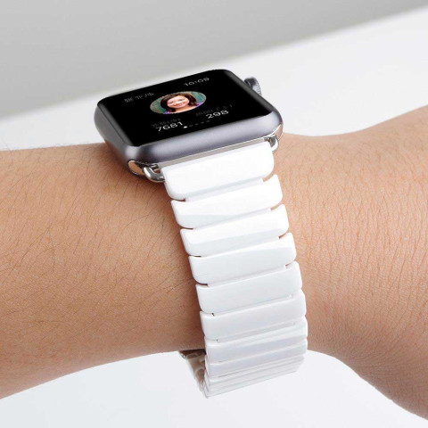 Ремешок для Apple watch 38/40/41mm Ceramic type 1 White